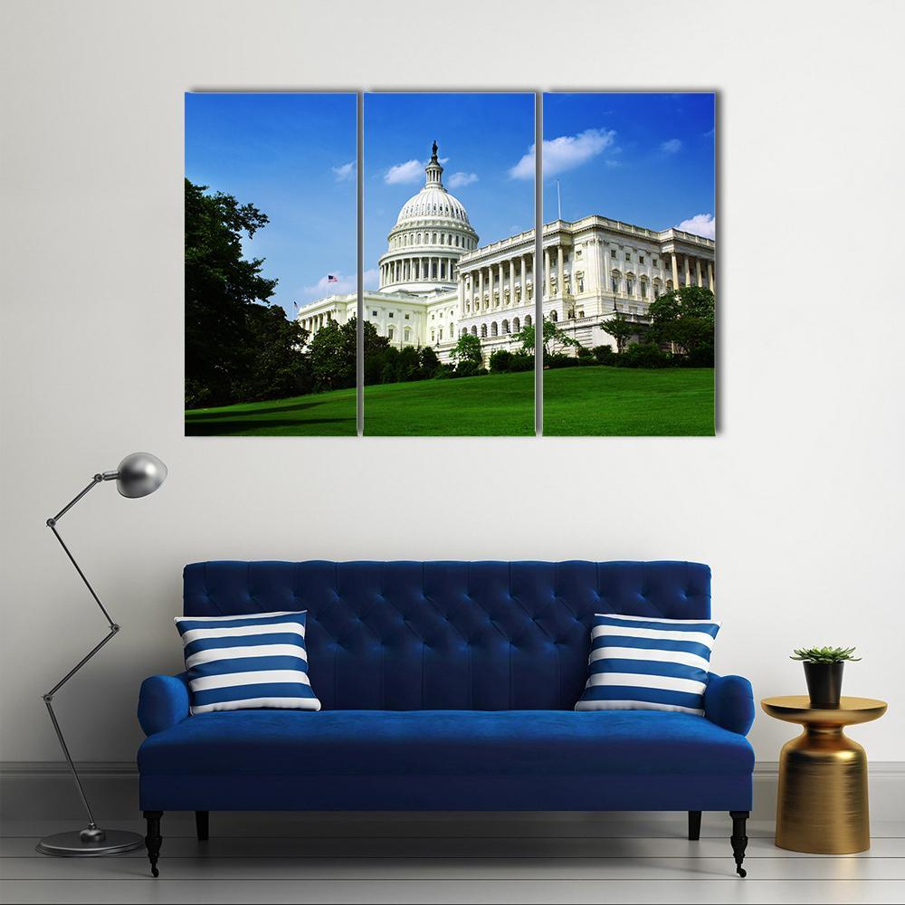 Wisconsin State Capital Building Canvas Wall Art-3 Horizontal-Gallery Wrap-37" x 24"-Tiaracle