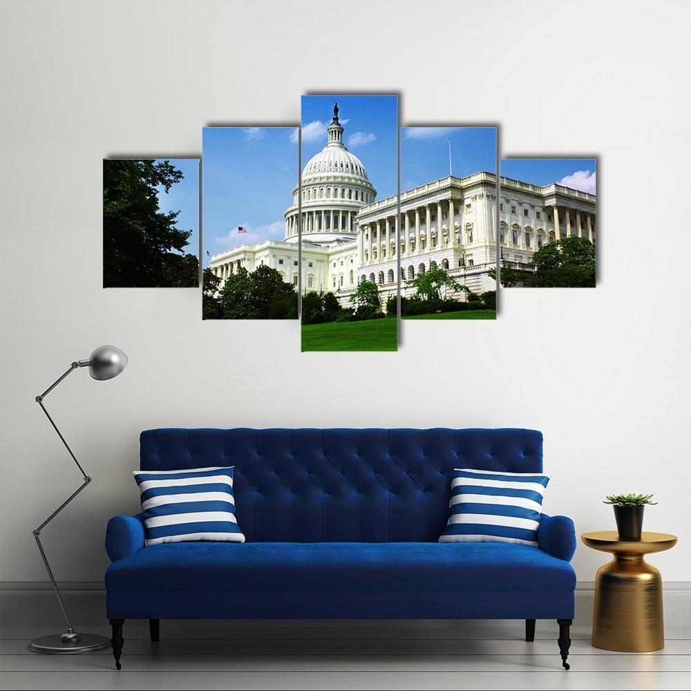 Wisconsin State Capital Building Canvas Wall Art-5 Star-Gallery Wrap-62" x 32"-Tiaracle