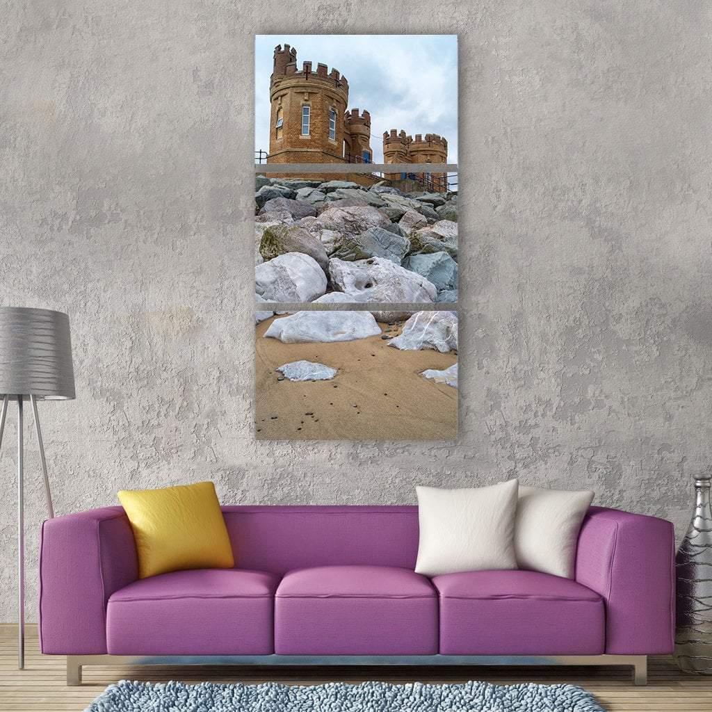 Withernsea Rocks In Germany Vertical Canvas Wall Art-3 Vertical-Gallery Wrap-12" x 25"-Tiaracle