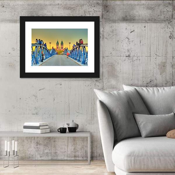 Wiwili Bridge In Freiburg Germany Canvas Wall Art-3 Horizontal-Gallery Wrap-25" x 16"-Tiaracle