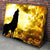 Wolf Howling At The Sunset Canvas Wall Art-3 Horizontal-Gallery Wrap-25" x 16"-Tiaracle