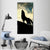 Wolf In Silhouette Vertical Canvas Wall Art-1 Vertical-Gallery Wrap-12" x 24"-Tiaracle