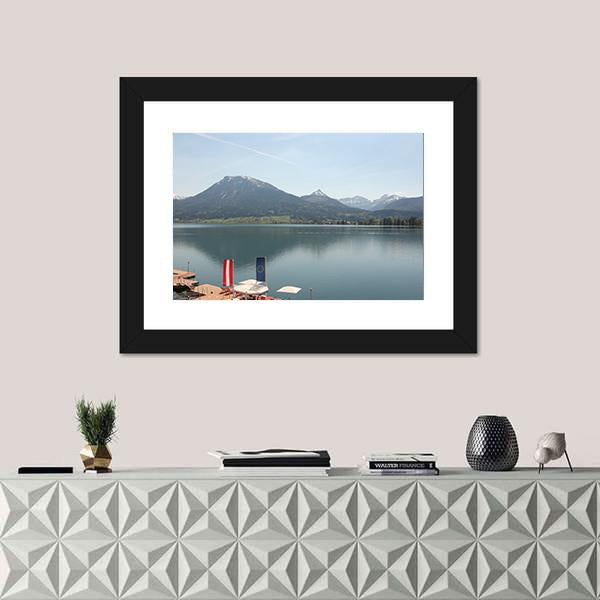 Wolfgangsee Lake Canvas Wall Art-1 Piece-Framed Print-20" x 16"-Tiaracle