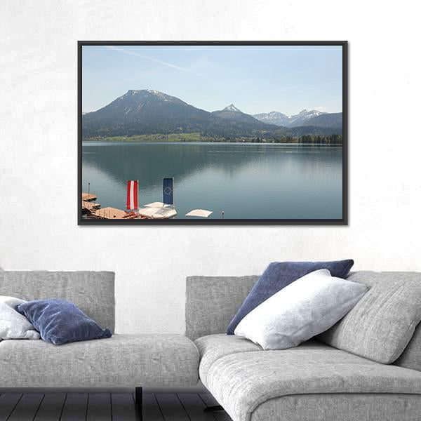 Wolfgangsee Lake Canvas Wall Art-3 Horizontal-Gallery Wrap-25" x 16"-Tiaracle