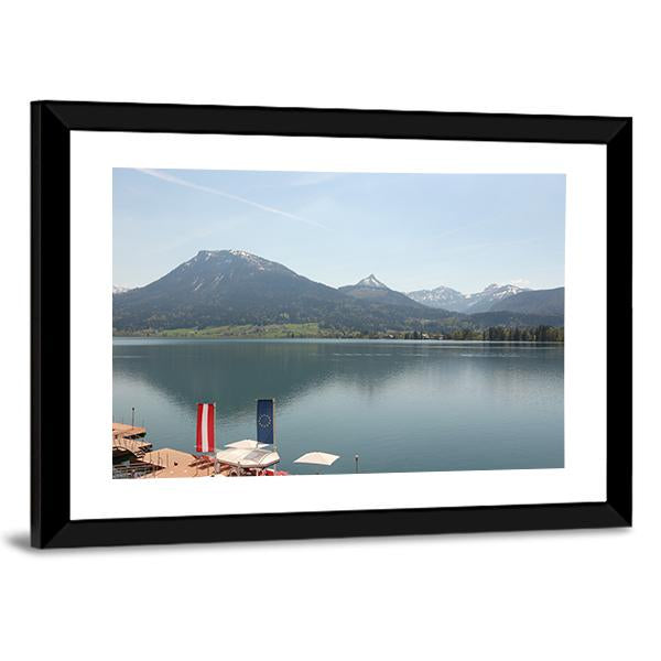 Wolfgangsee Lake Canvas Wall Art-3 Horizontal-Gallery Wrap-25" x 16"-Tiaracle
