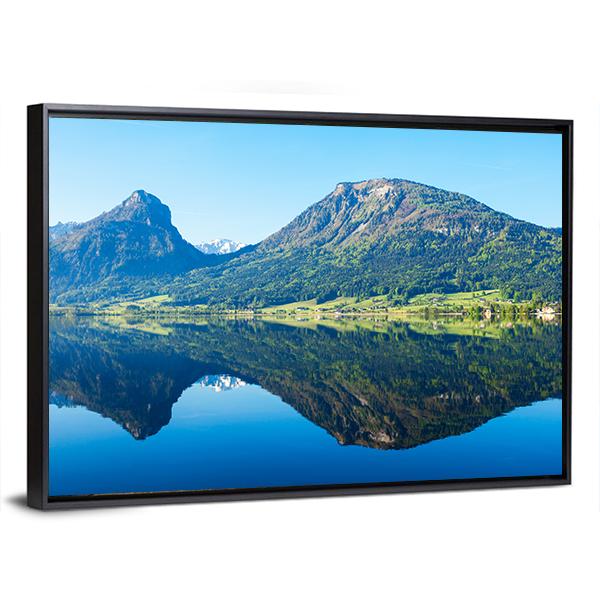 Wolfgangsee Lake in Austria Canvas Wall Art-3 Horizontal-Gallery Wrap-25" x 16"-Tiaracle