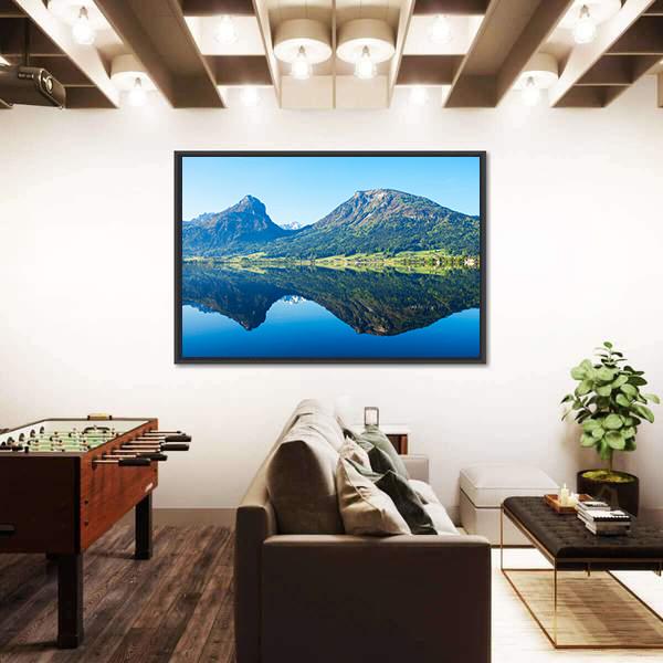 Wolfgangsee Lake in Austria Canvas Wall Art-3 Horizontal-Gallery Wrap-25" x 16"-Tiaracle