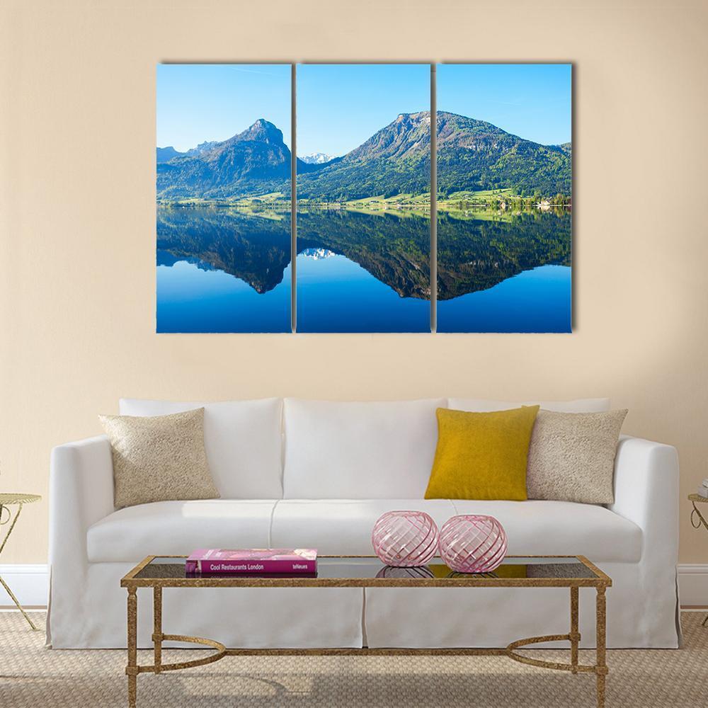 Wolfgangsee Lake in Austria Canvas Wall Art-3 Horizontal-Gallery Wrap-37" x 24"-Tiaracle