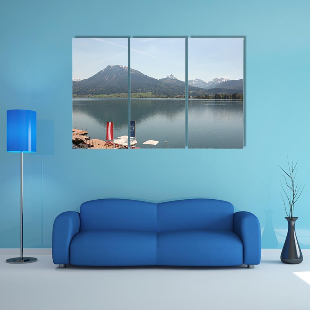 Wolfgangsee Lake Canvas Wall Art-3 Horizontal-Gallery Wrap-37" x 24"-Tiaracle