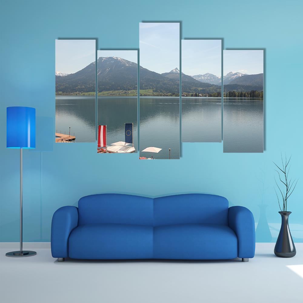 Wolfgangsee Lake Canvas Wall Art-5 Pop-Gallery Wrap-47" x 32"-Tiaracle