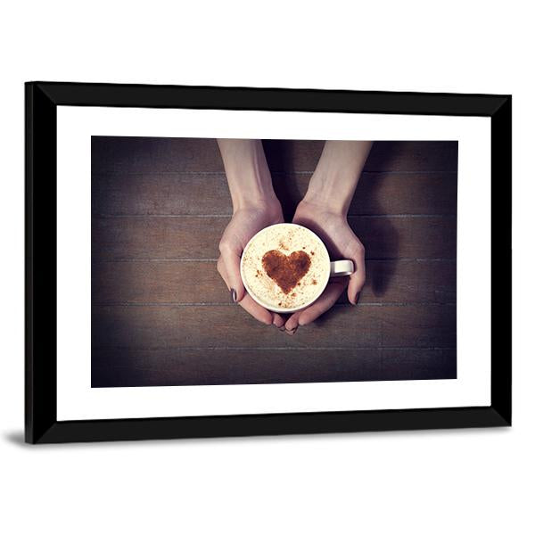 Women Holding Coffee Cup Canvas Wall Art-5 Horizontal-Gallery Wrap-22" x 12"-Tiaracle