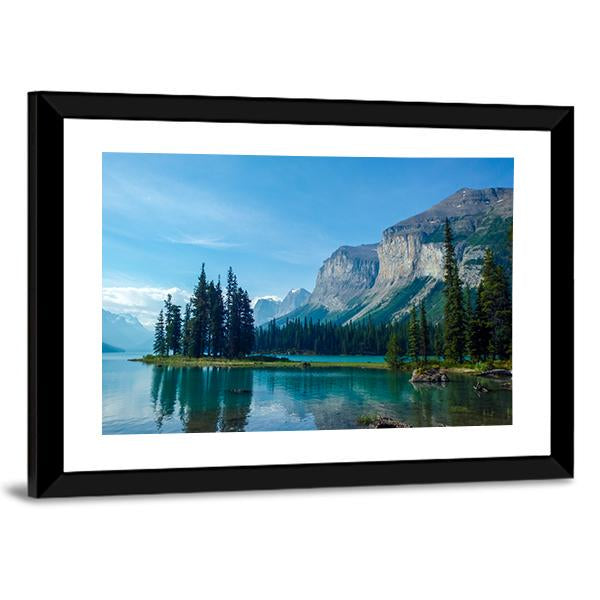 Wonderful Lake In The Mountain Canvas Wall Art-5 Horizontal-Gallery Wrap-22" x 12"-Tiaracle