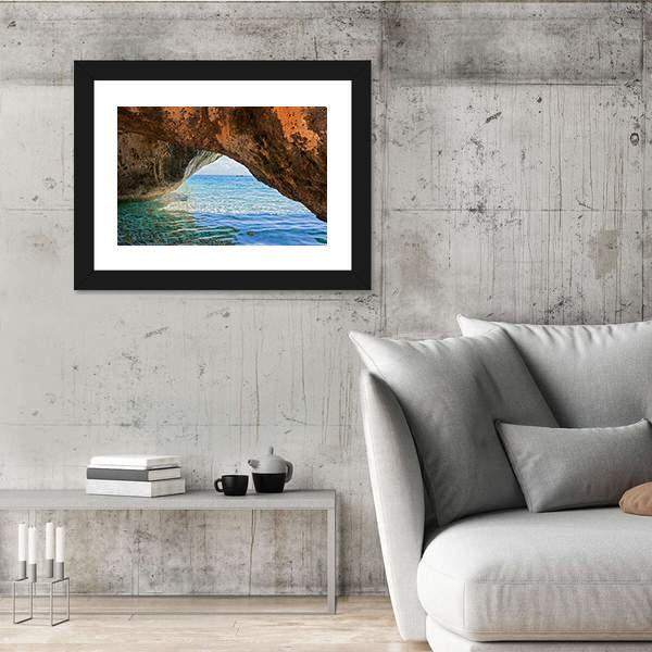 Wonderful Sea Bay In Greece Canvas Wall Art-3 Horizontal-Gallery Wrap-25" x 16"-Tiaracle