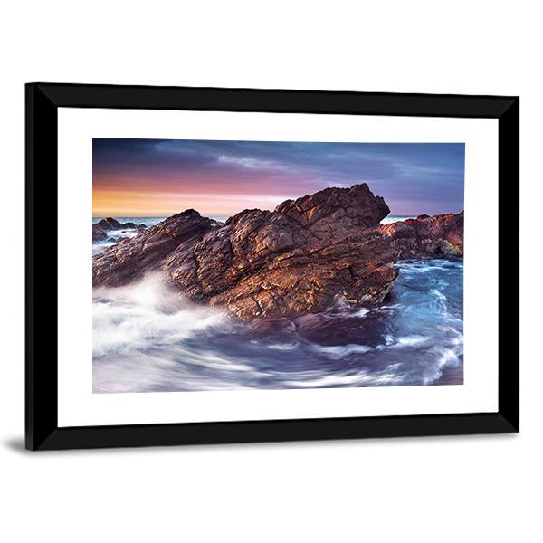 Wonderful Sunset on the South Australian Coast Canvas Wall Art-3 Horizontal-Gallery Wrap-25" x 16"-Tiaracle