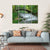 Wooden Bridge Over Small Waterfall Canvas Wall Art-5 Horizontal-Gallery Wrap-22" x 12"-Tiaracle