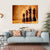 Wooden Chess Pieces Standing In A Line On A Chessboard Canvas Wall Art-5 Horizontal-Gallery Wrap-22" x 12"-Tiaracle