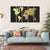 World Map Silhouette In Gold Color Canvas Wall Art-5 Horizontal-Gallery Wrap-22" x 12"-Tiaracle