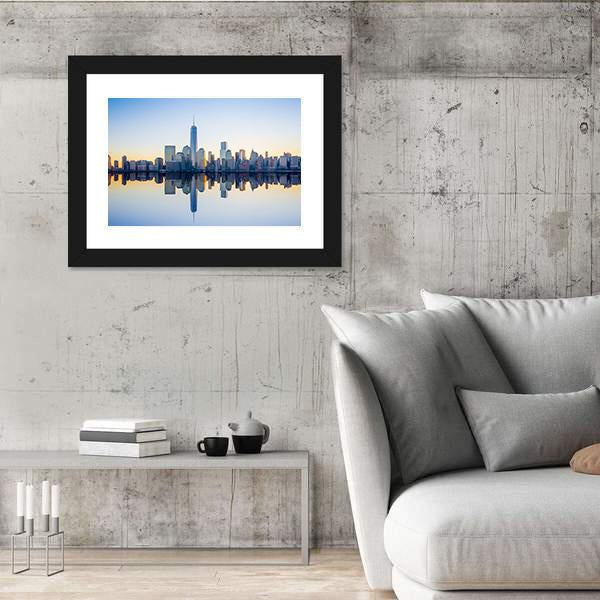 World Trade Center Building At Twilight Canvas Wall Art-3 Horizontal-Gallery Wrap-25" x 16"-Tiaracle