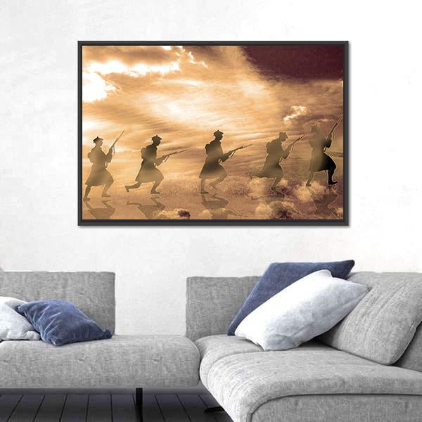 World War 1 Panoramic Canvas Wall Art-1 Piece-36" x 12"-Tiaracle
