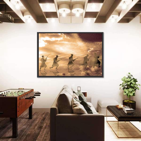 World War I In Belgium Canvas Wall Art-3 Horizontal-Gallery Wrap-25" x 16"-Tiaracle