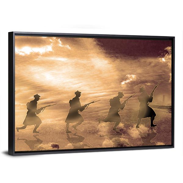 World War I In Belgium Canvas Wall Art-5 Horizontal-Gallery Wrap-22" x 12"-Tiaracle