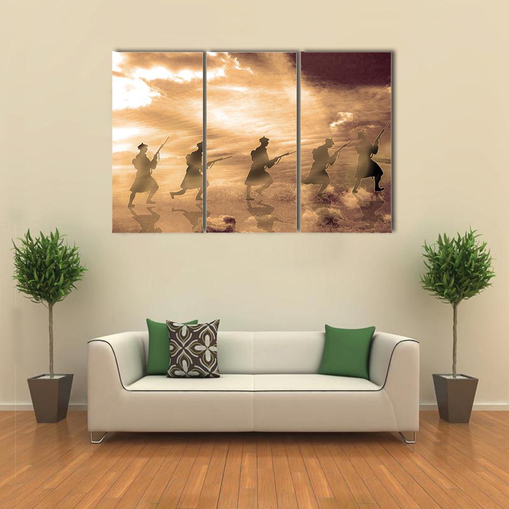 World War I In Belgium Canvas Wall Art-3 Horizontal-Gallery Wrap-37" x 24"-Tiaracle