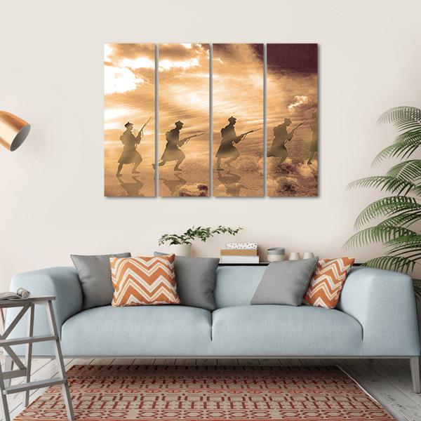 World War I In Belgium Canvas Wall Art-4 Horizontal-Gallery Wrap-34" x 24"-Tiaracle