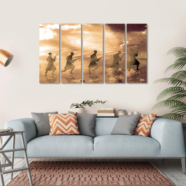 World War I In Belgium Canvas Wall Art-5 Horizontal-Gallery Wrap-22" x 12"-Tiaracle