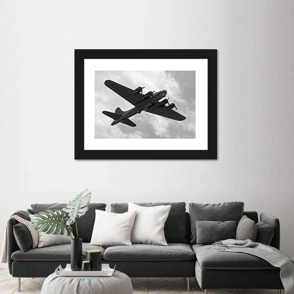 World War II Era Heavy Bomber On A Mission Canvas Wall Art-5 Horizontal-Gallery Wrap-22" x 12"-Tiaracle
