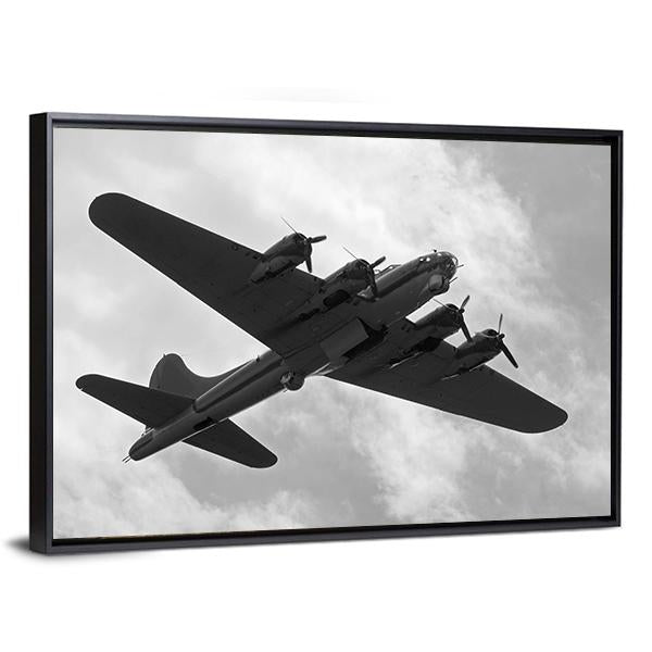 World War II Era Heavy Bomber On A Mission Canvas Wall Art-5 Horizontal-Gallery Wrap-22" x 12"-Tiaracle