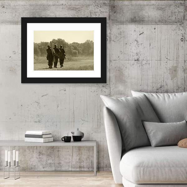 World War II Era Soldiers Canvas Wall Art-5 Horizontal-Gallery Wrap-22" x 12"-Tiaracle