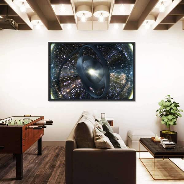 Wormhole Though Time And Space Canvas Wall Art-3 Horizontal-Gallery Wrap-25" x 16"-Tiaracle