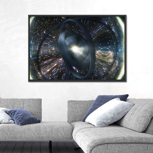 Wormhole Though Time And Space Canvas Wall Art-3 Horizontal-Gallery Wrap-25" x 16"-Tiaracle