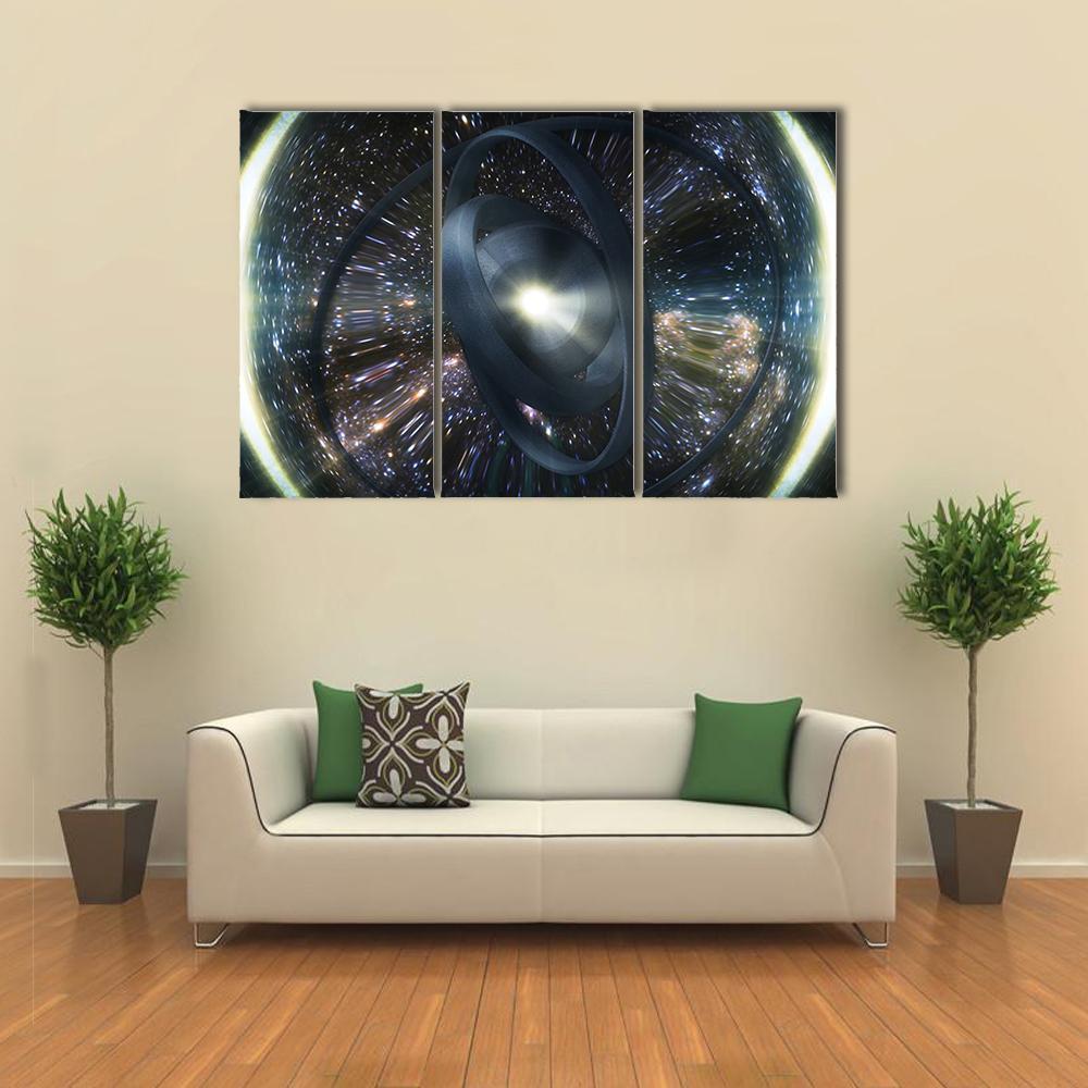 Wormhole Though Time And Space Canvas Wall Art-3 Horizontal-Gallery Wrap-37" x 24"-Tiaracle