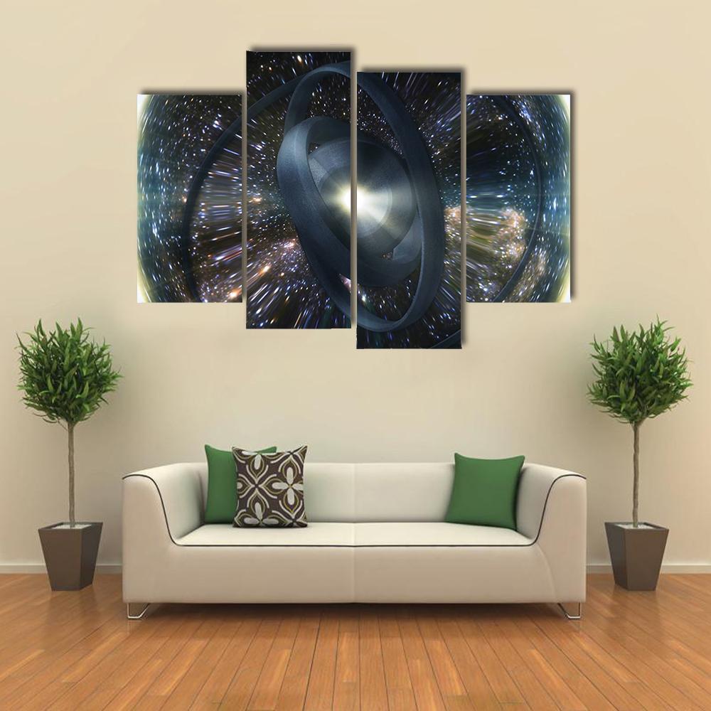Wormhole Though Time And Space Canvas Wall Art-4 Pop-Gallery Wrap-50" x 32"-Tiaracle