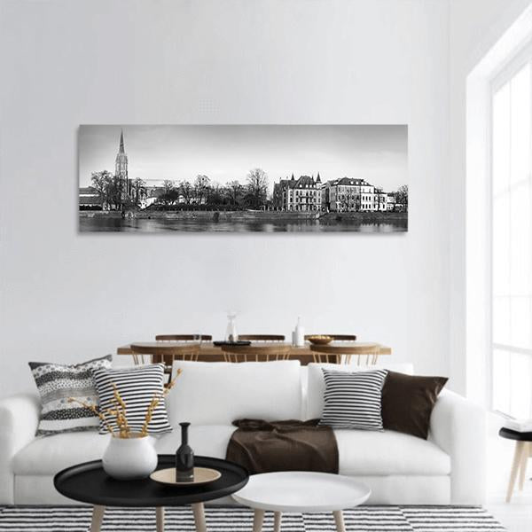 Wroclaw Cathedral In Poland Panoramic Canvas Wall Art-1 Piece-36" x 12"-Tiaracle
