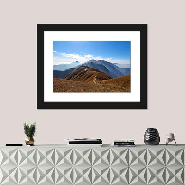 Wugong Mountain Trekking Canvas Wall Art-1 Piece-Framed Print-20" x 16"-Tiaracle