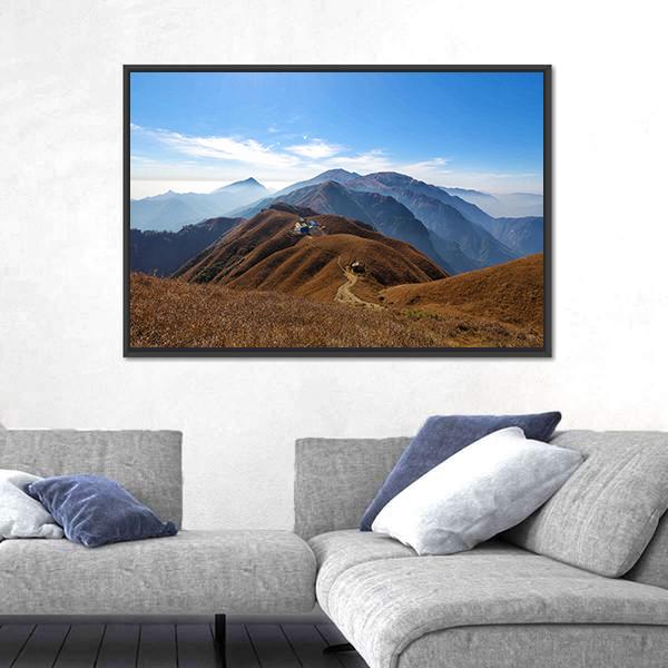 Wugong Mountain Trekking Canvas Wall Art-3 Horizontal-Gallery Wrap-25" x 16"-Tiaracle