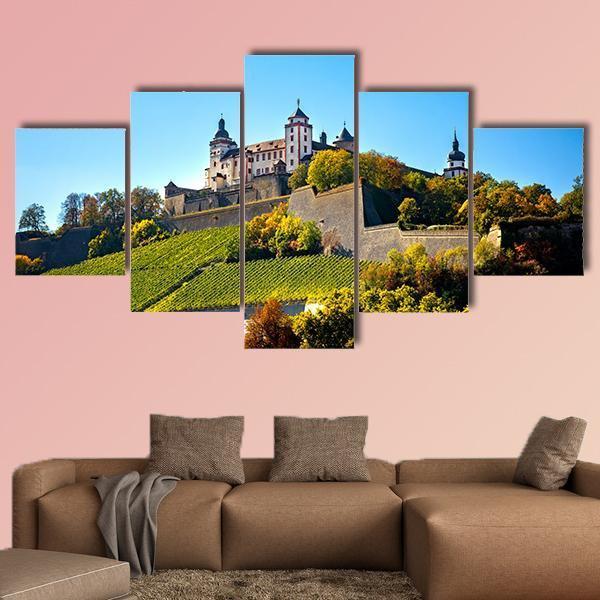 Wurzburg Towns Of Germany Canvas Wall Art-5 Star-Gallery Wrap-62" x 32"-Tiaracle