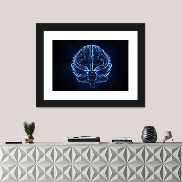 X-Ray Of Human Brain Canvas Wall Art-1 Piece-Framed Print-20" x 16"-Tiaracle