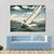 Yacht Illustration In Coastal Area Canvas Wall Art-5 Pop-Gallery Wrap-47" x 32"-Tiaracle