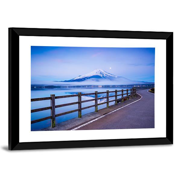 Yamanaka Lake In Japan Canvas Wall Art-5 Horizontal-Gallery Wrap-22" x 12"-Tiaracle