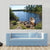 Yellow Canoe In Lake Canvas Wall Art-5 Horizontal-Gallery Wrap-22" x 12"-Tiaracle