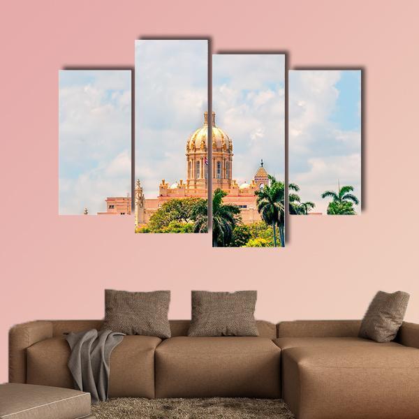 Ancient Building In Cuba Canvas Wall Art-4 Pop-Gallery Wrap-50" x 32"-Tiaracle