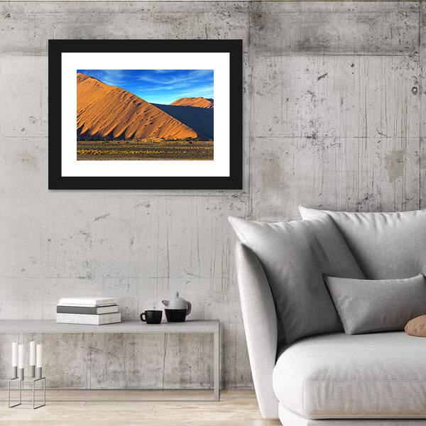 Yellow Dunes Of Namib Desert Canvas Wall Art-3 Horizontal-Gallery Wrap-25" x 16"-Tiaracle