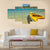 Yellow Kayak On The Beach Canvas Wall Art-5 Pop-Gallery Wrap-47" x 32"-Tiaracle