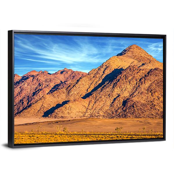 Yellow Mountains Of Namib Desert Canvas Wall Art-3 Horizontal-Gallery Wrap-25" x 16"-Tiaracle