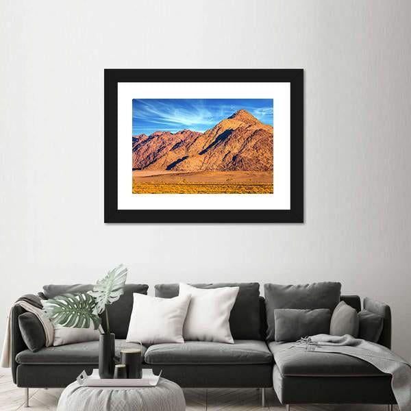 Yellow Mountains Of Namib Desert Canvas Wall Art-3 Horizontal-Gallery Wrap-25" x 16"-Tiaracle