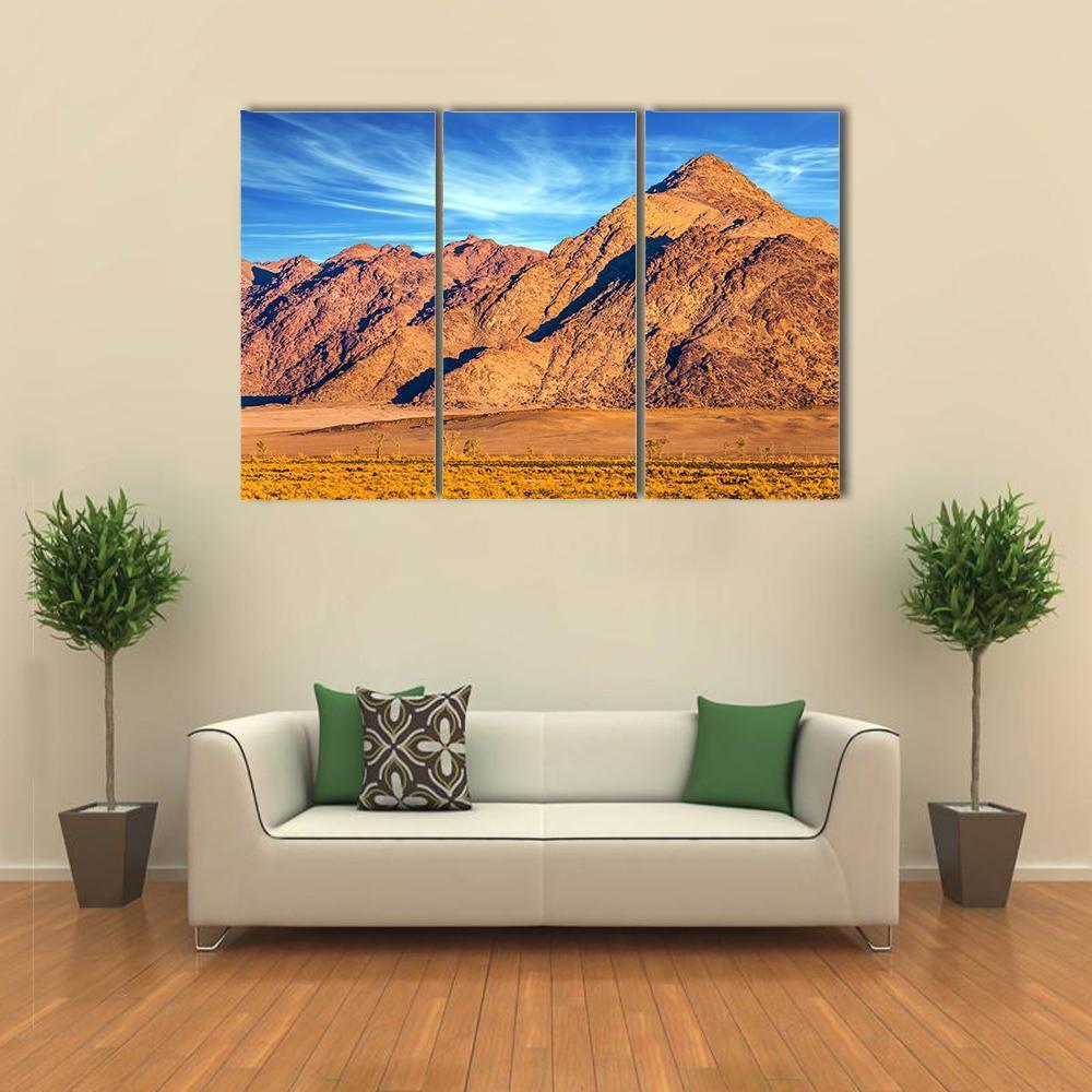Yellow Mountains Of Namib Desert Canvas Wall Art-3 Horizontal-Gallery Wrap-37" x 24"-Tiaracle