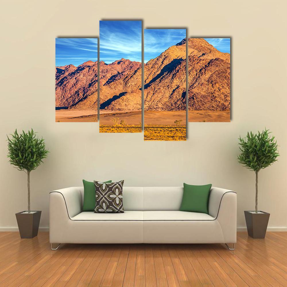 Yellow Mountains Of Namib Desert Canvas Wall Art-4 Pop-Gallery Wrap-50" x 32"-Tiaracle